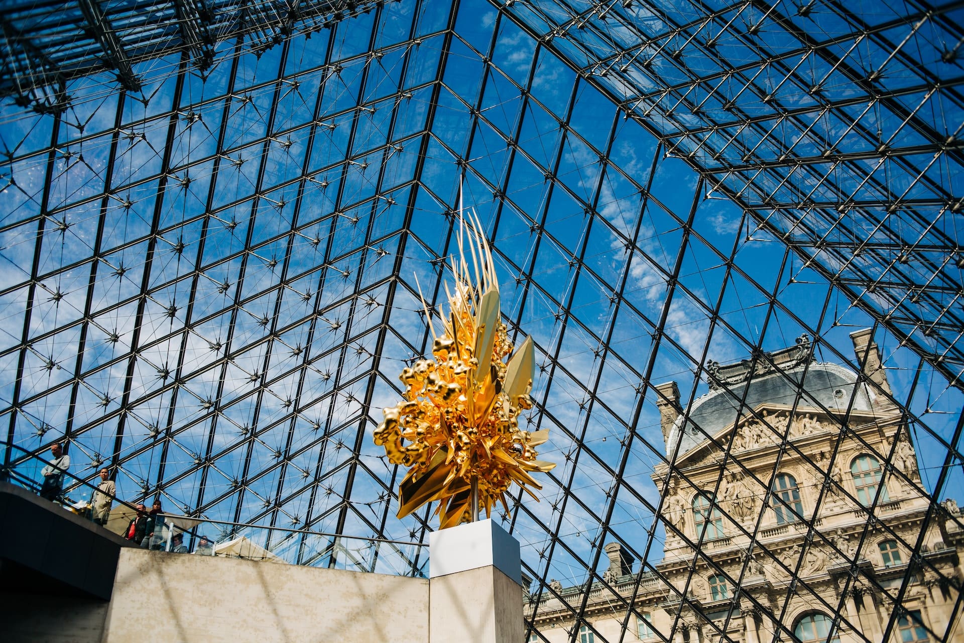 View from inside the Louvre's glass pyramid (photo: Jonathan Velasquez)