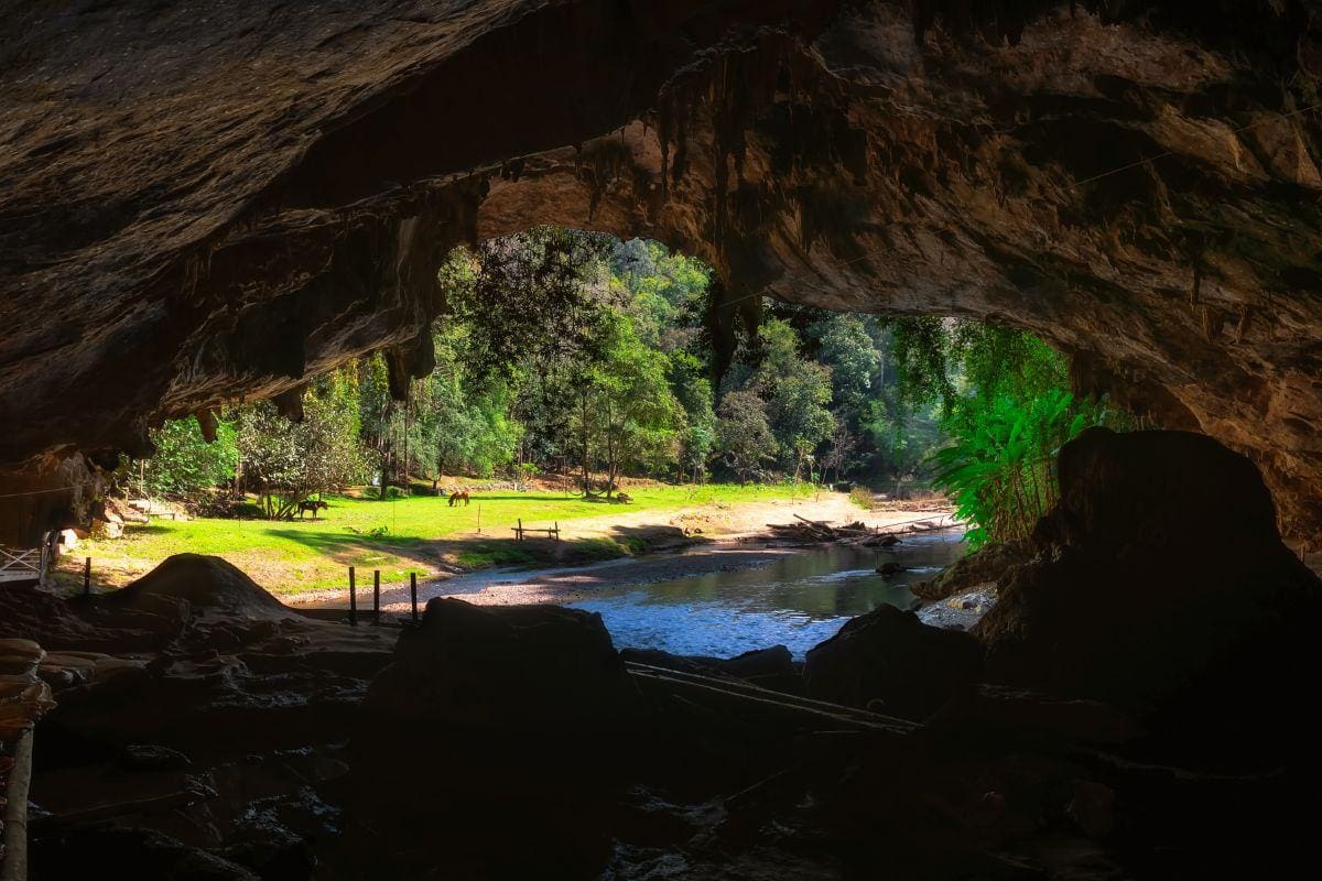 Tham Lod Cave, a popular trekking destination in Northern Thailand